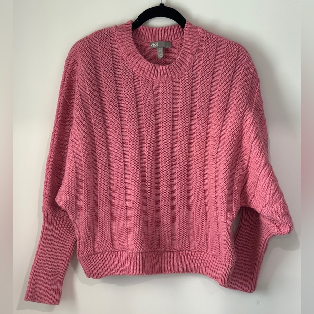 ASOS Pink‎ Ribbed Crew Neck Sweater - Picture 5 of 13
